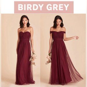 BIRDY GREY Women’s Convertible Bridesmaid FormalBurgundy Dress Size: L